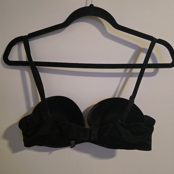Victoria’s Secret Black Bra 32C Strapless Convertible Push Up - Picture 6 of 7